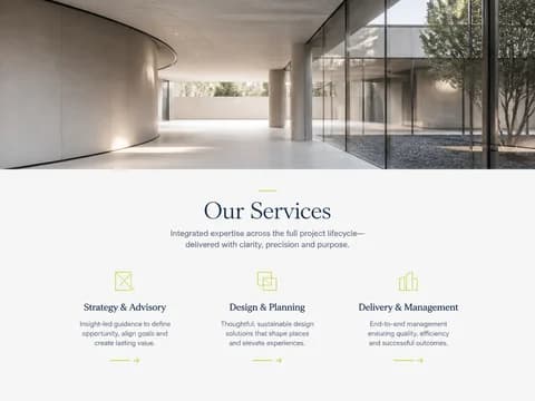 Image-led Services section preview
